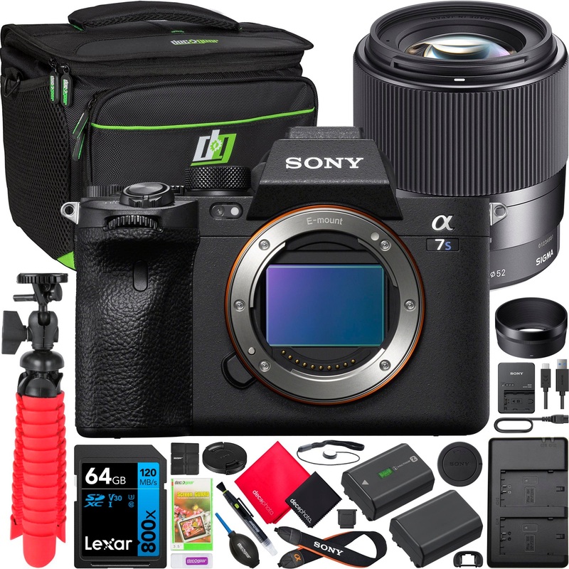 Sony a7S III Mirrorless Full Frame Camera Body Kit +Sigma 30mm F1.4 DC DN Lens Bundle